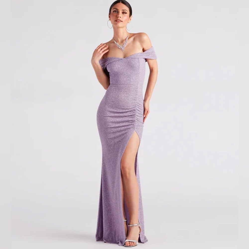 Meryl Formal Glitter Long Dress (Lavender) - Tags on! Brand new! Never worn!